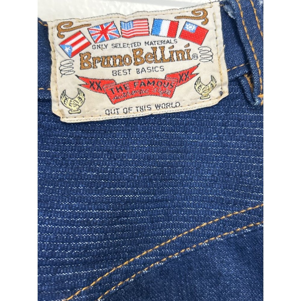 Bruno Bellini Dark Denim Jeans Y2K High Waist Blue Size 6 - Picture 3 of 4